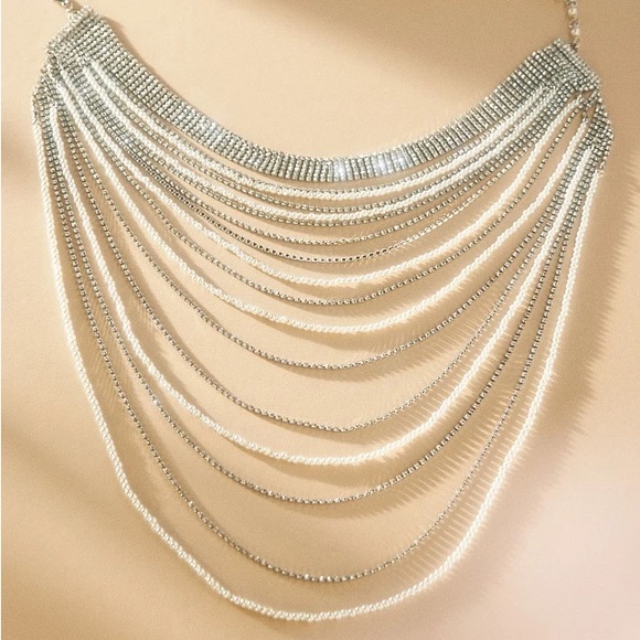 Anthropologie Vieste Rosa Cascade Choker Necklace - Picture 2 of 4